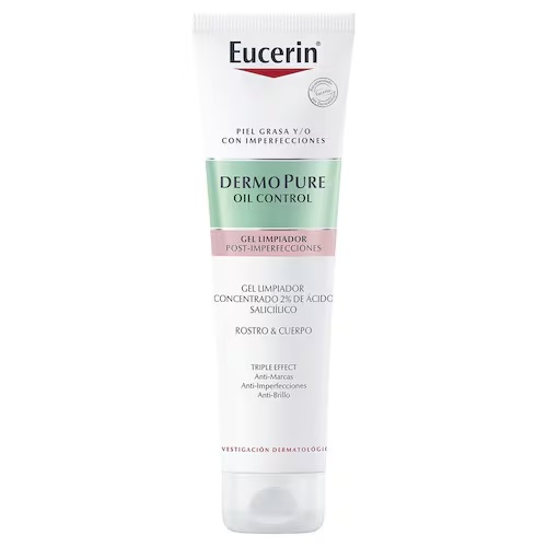 Eucerin Dermo Pure Oil Control Gel Limpiador Post Imperfecciones 150mL