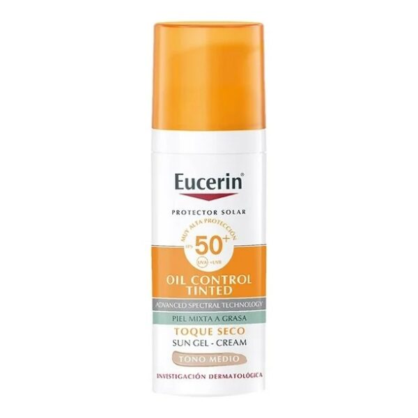 EUCERIN SUN 50+ OIL CONTROL FACIAL TONO MEDIO 50ML